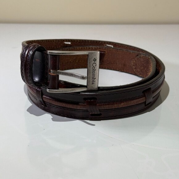 Columbia Men's Leather Belt - Brown - Size 34/85. STYLE #11CO0255 - Picture 1 of 4